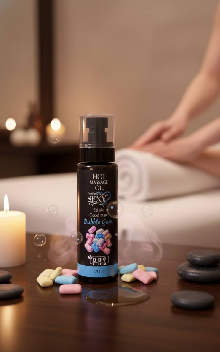 Bubble Gum Hot Massage Oil - (For Married Couples Only)