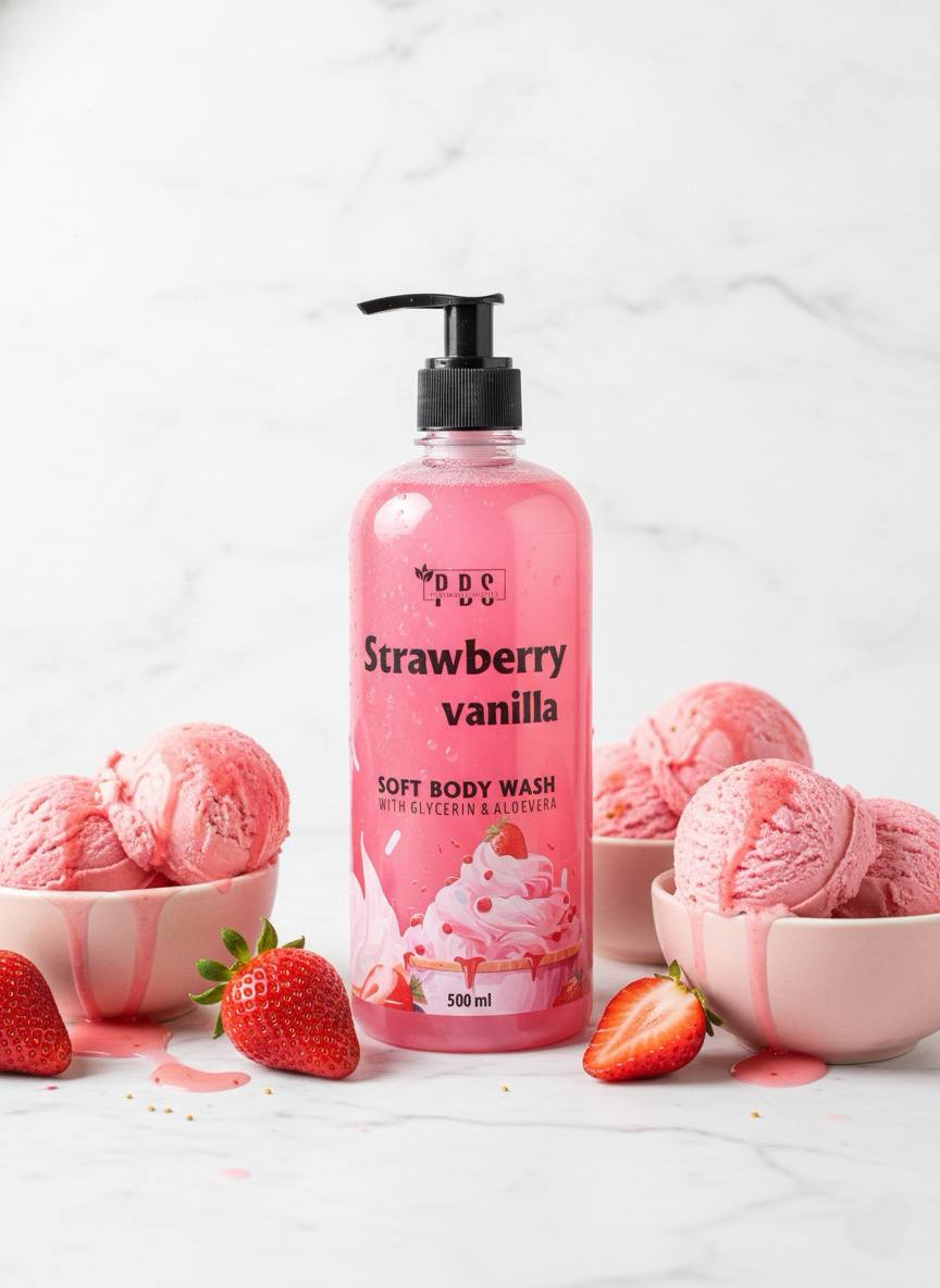 شاور جل PBS سوفت بدي ووش – Strawberry Vanilla
