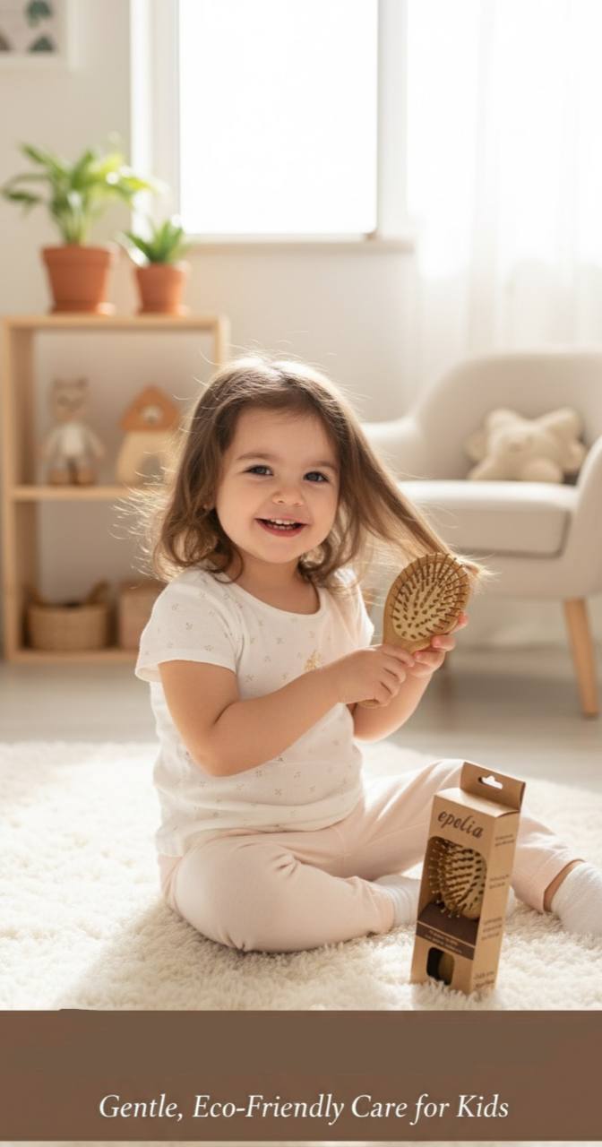 Epelia Mini Bamboo Hair Brush