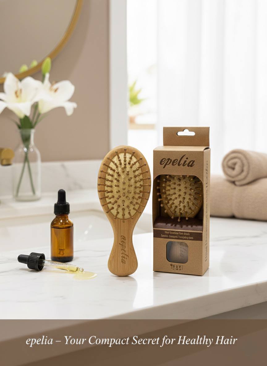 Epelia Mini Bamboo Hair Brush