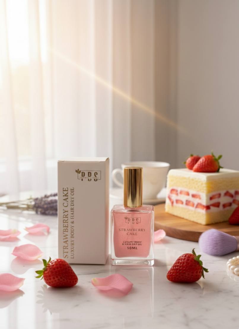 PBS Dry Body & Hair Oil – Strawberry Cake
