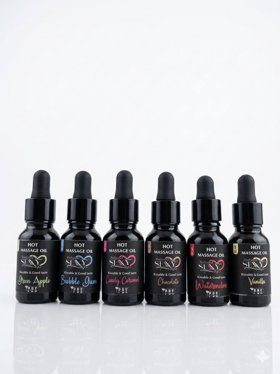 HOT MASSAGE OIL – 6in1 Travel size Box