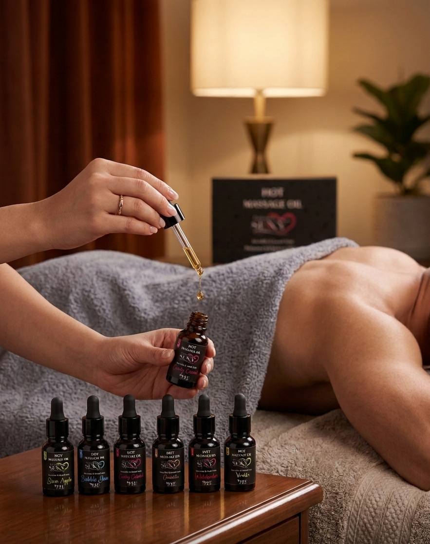 HOT MASSAGE OIL – 6in1 Travel size Box