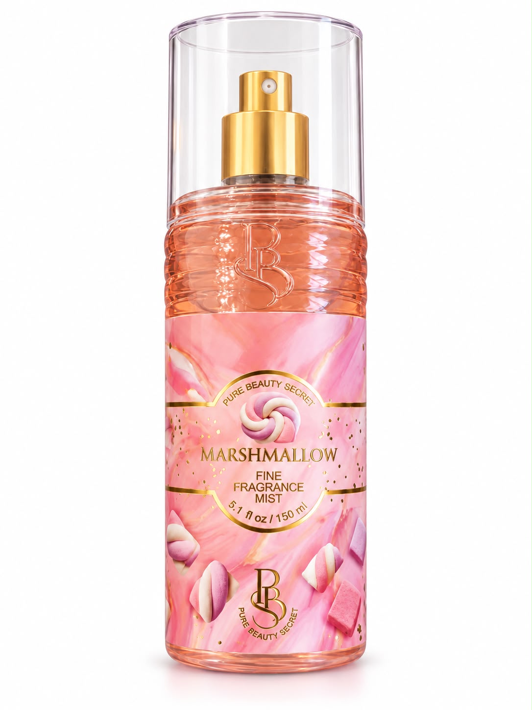 PBS Marshmallow Fine Fragrance Mist – Sweet Marshmallow, Vanilla & Strawberry Scent – 150ml