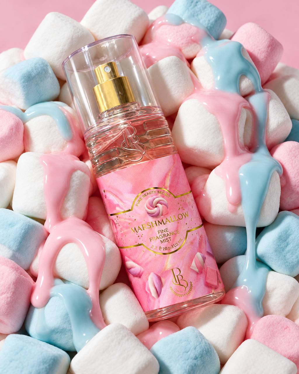 PBS Marshmallow Fine Fragrance Mist – Sweet Marshmallow, Vanilla & Strawberry Scent – 150ml
