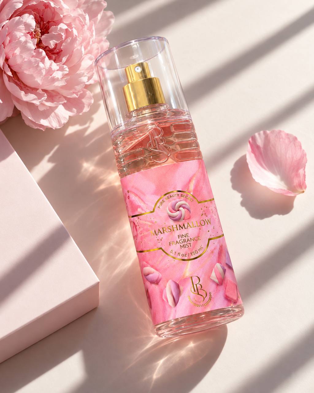 PBS Marshmallow Fine Fragrance Mist – Sweet Marshmallow, Vanilla & Strawberry Scent – 150ml
