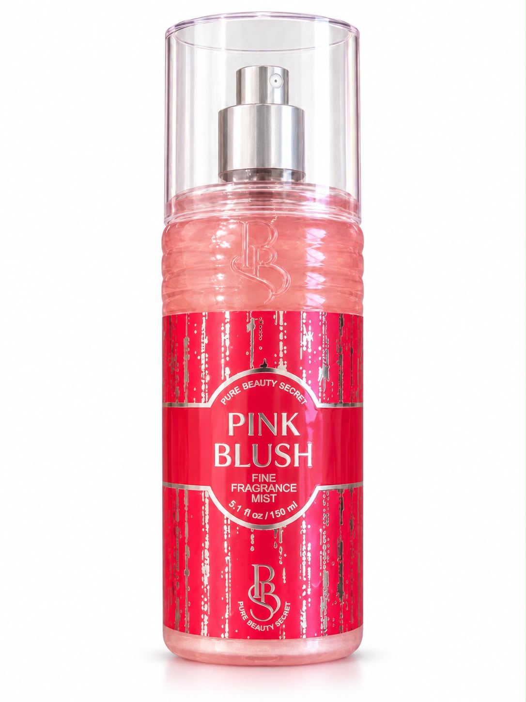PBS Pink Blush Fine Fragrance Mist – Feminine Body Mist with Pink Shimmer – 150ml